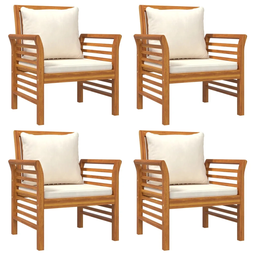 Set Salotto da Giardino 5 pz con Cuscini Legno Massello Acacia 3058097