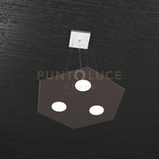 EXAGON SOSPENSIONE 3 LUCI MARRONE 1142-SP-MA