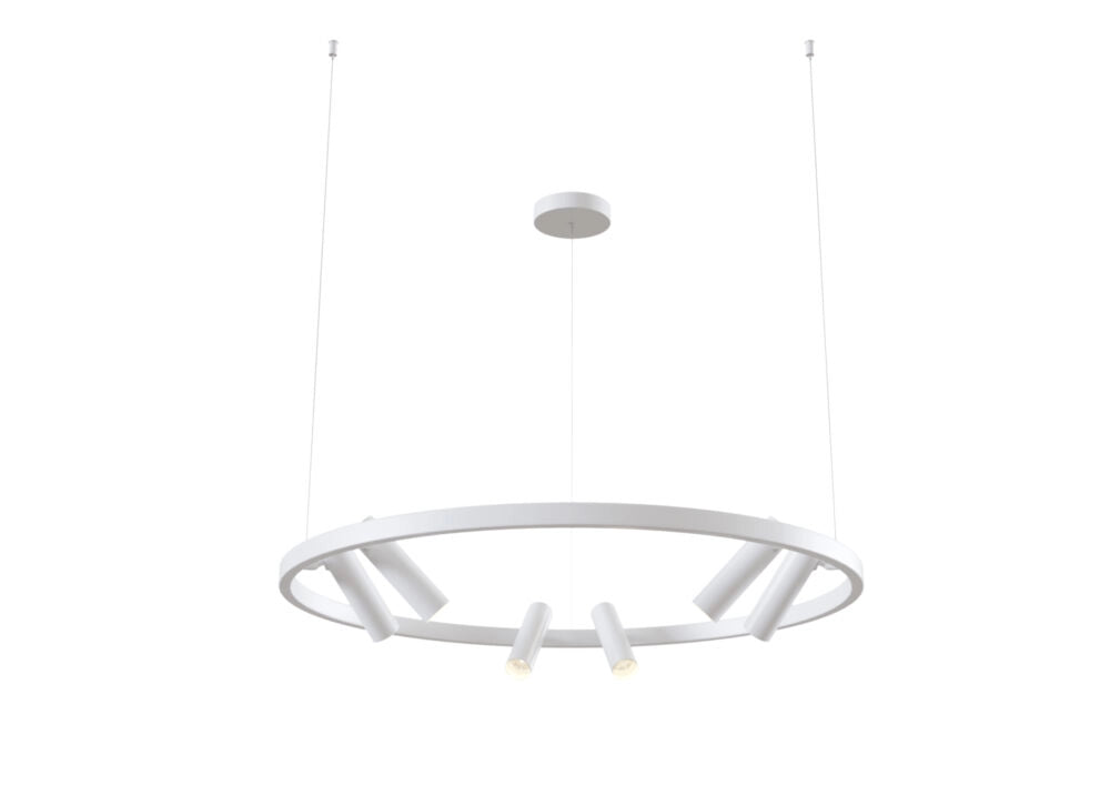 Lampadario LED bianco Maytoni Satellite 6 luci 42W
