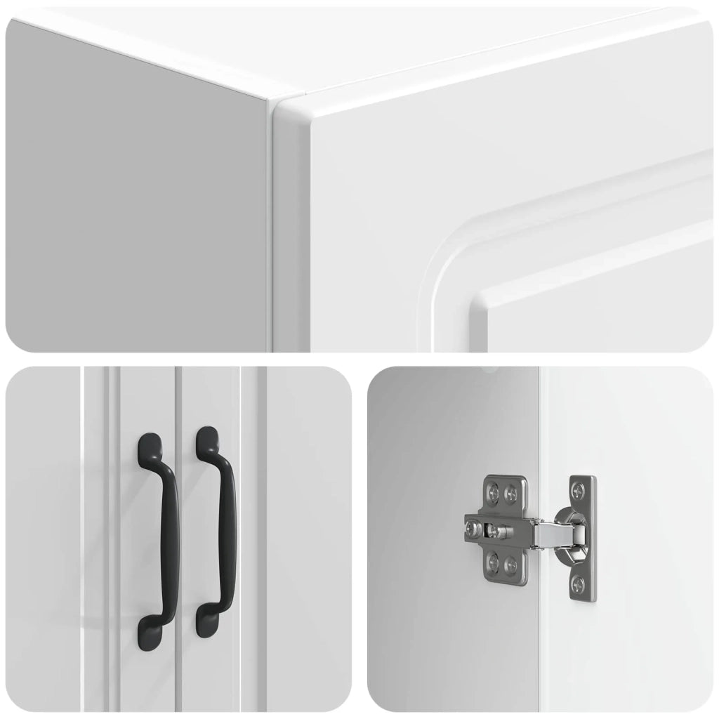 Set di armadi 2 pz Bianco Lucido Legno ingegnerizzato 3416983
