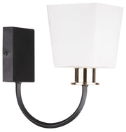 Applique Schubert 1xE27 40W nero/bianco - Candellux