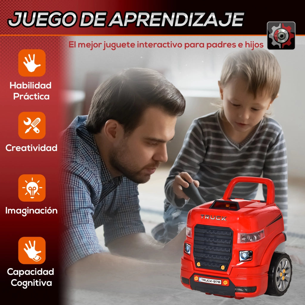 Camion Giocattolo ¨C Minimal ¨C 40x39x47 cm Rosso