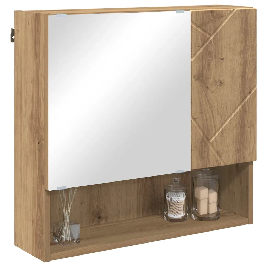 Mobiletto per specchio Rovere artigianale 59 x 17 x 55 cm 883373