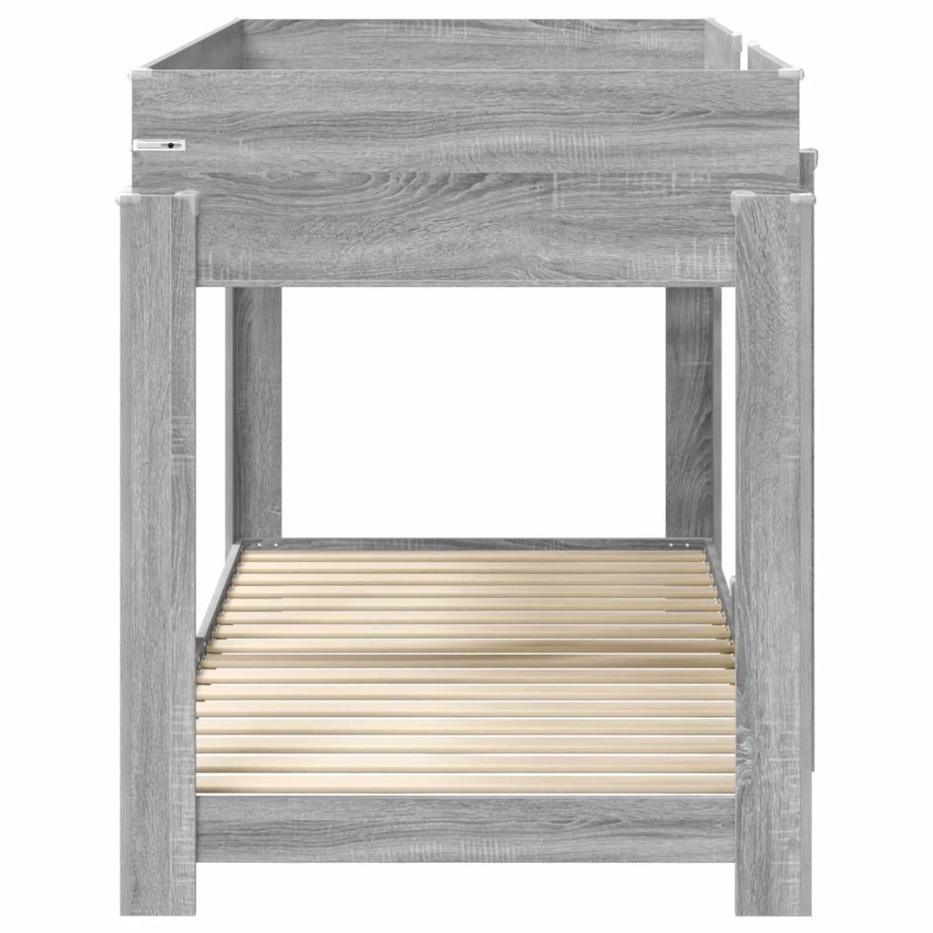 Letto a Castello per Bambini Grigio Sonoma 90 x 190 cm 3410536