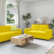 Set di divani con cuscino 3 pcs Giallo 221 x 78 x 80 cm Velluto 3324645