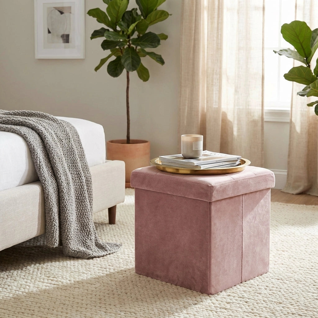 Pouf contenitore in velluto - VELVET