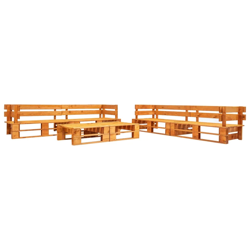 Set Divani da Giardino Pallet 6 pz con Cuscini Grigi in Legno 277471