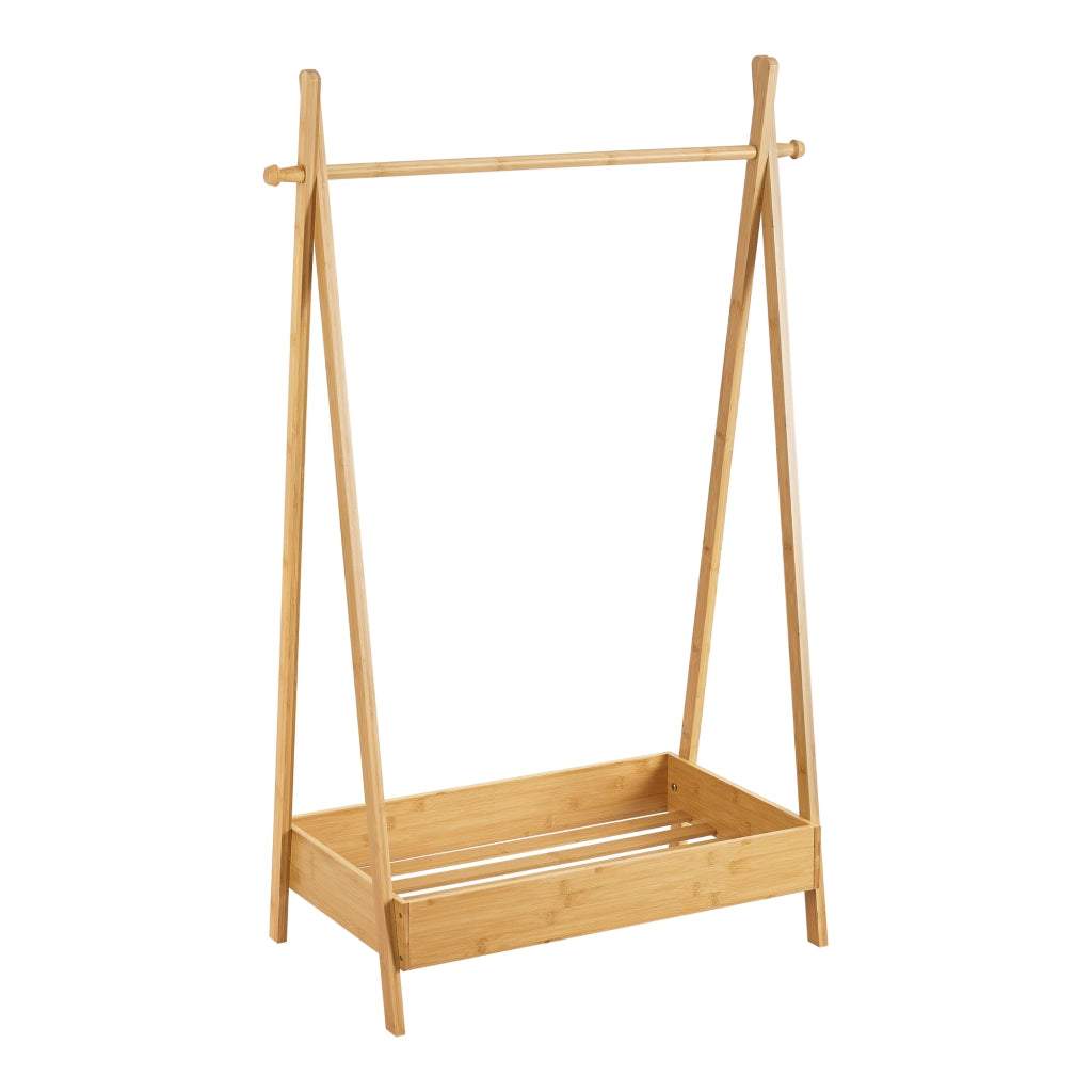 Stand Appendiabiti Sola per Cameretta Forma di Capanna - Bambù [en.casa]