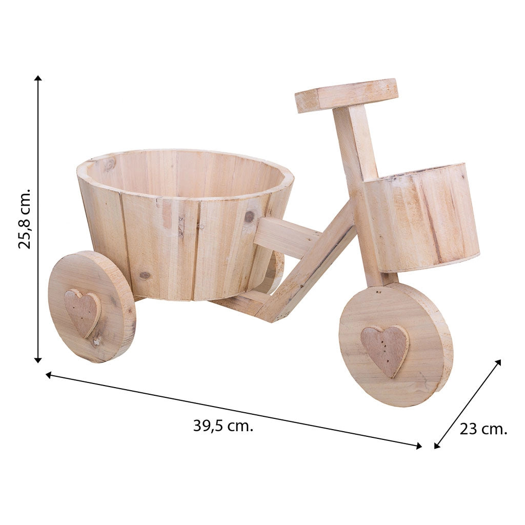 FiorieraBici inLegnoMarrone 39,5x23x25,8h