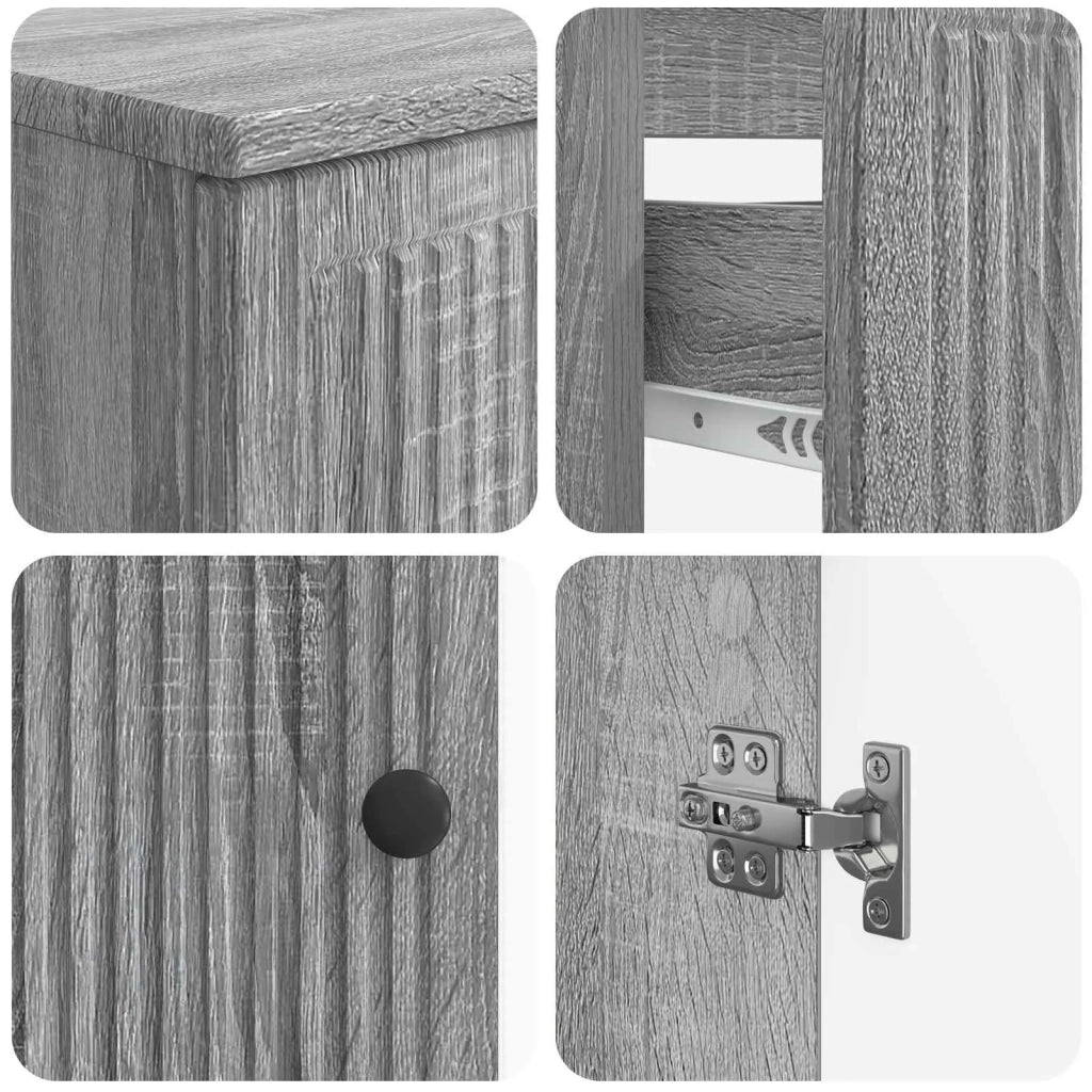 Set di Armadi da Bagno da 2 Pezzi EDE Sonoma grigio 3417987