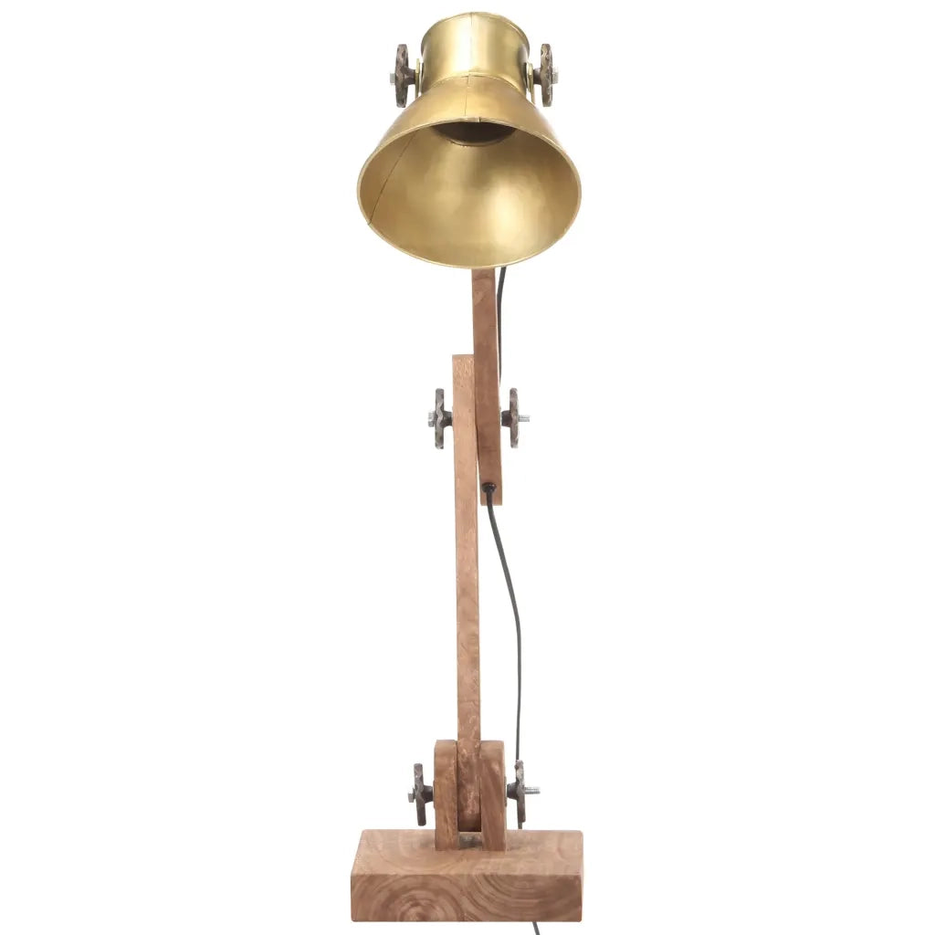 Lampada da Scrivania Industriale Ottone Rotonda 58x18x90 cm E27 320552