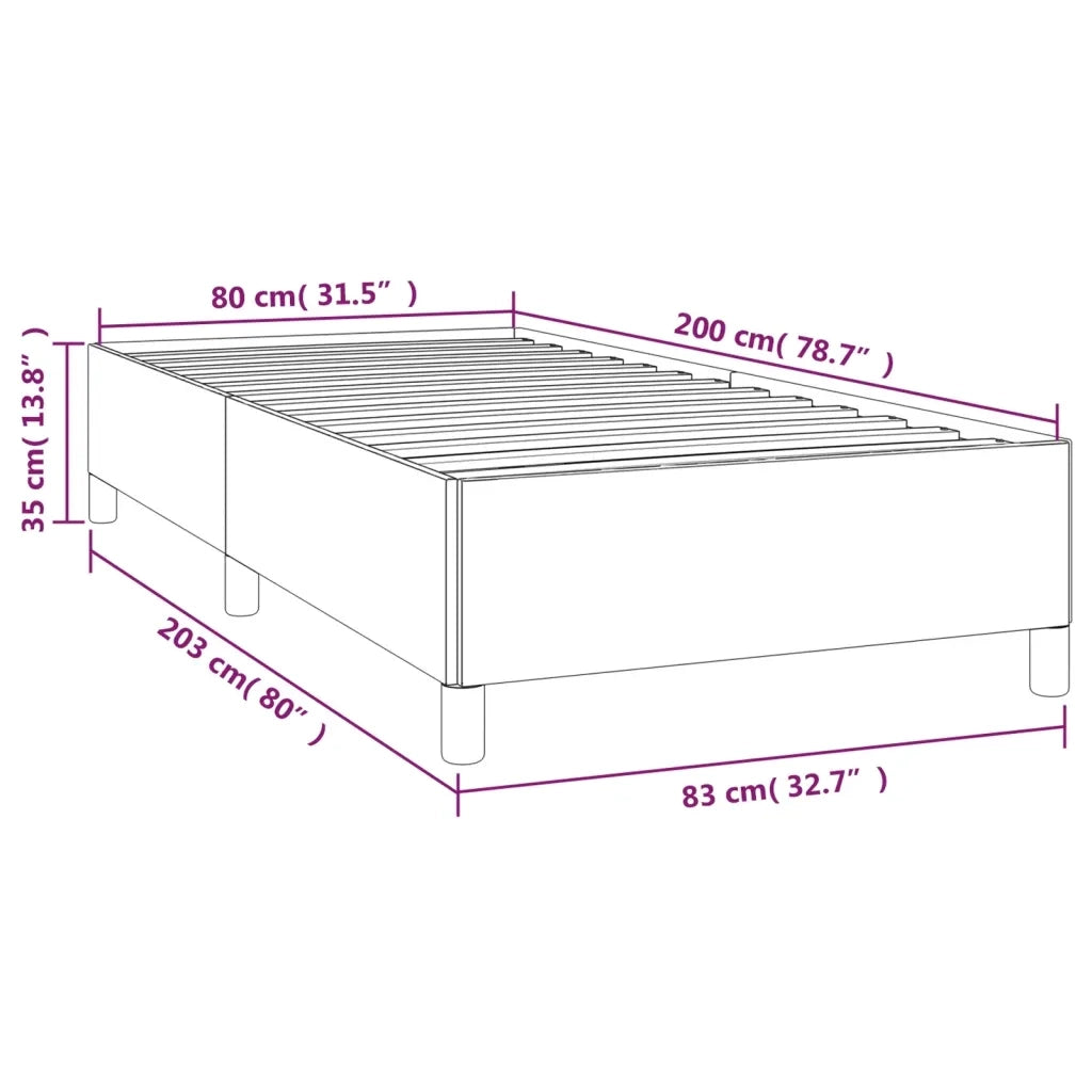 Giroletto-Struttura Letto Nero 80x200 cm in Similpelle 910819