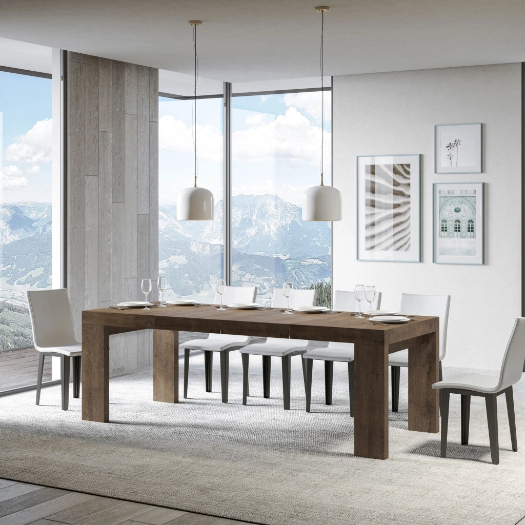 Tavolo Allungabile 130/390x90x77 cm Roxell Premium Noce