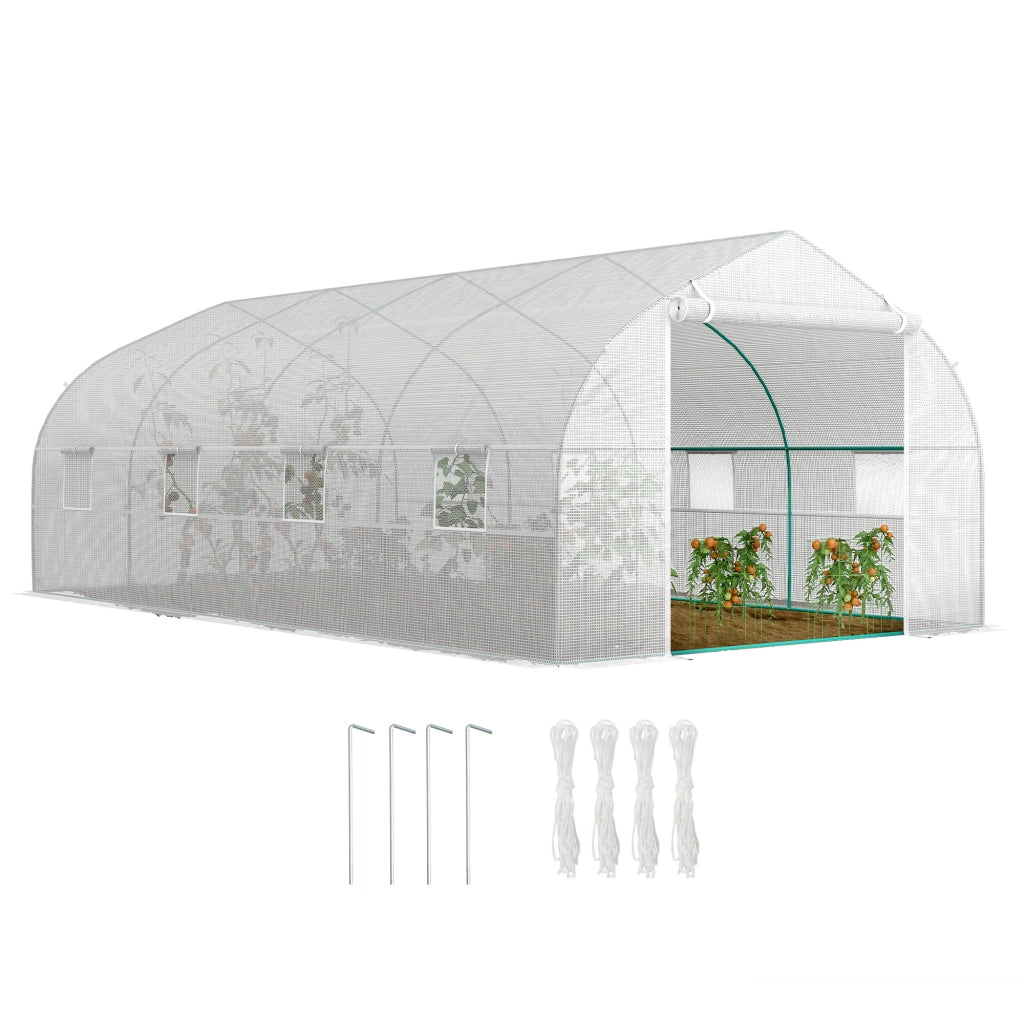 Serra per giardino ¨C Minimal ¨C verde, acciaio e PP, 6x3x2m
