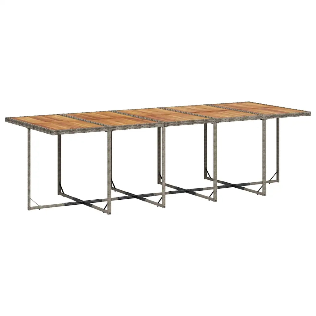 Set da Pranzo da Giardino 15 pz con Cuscini Grigio Polyrattan 3278185