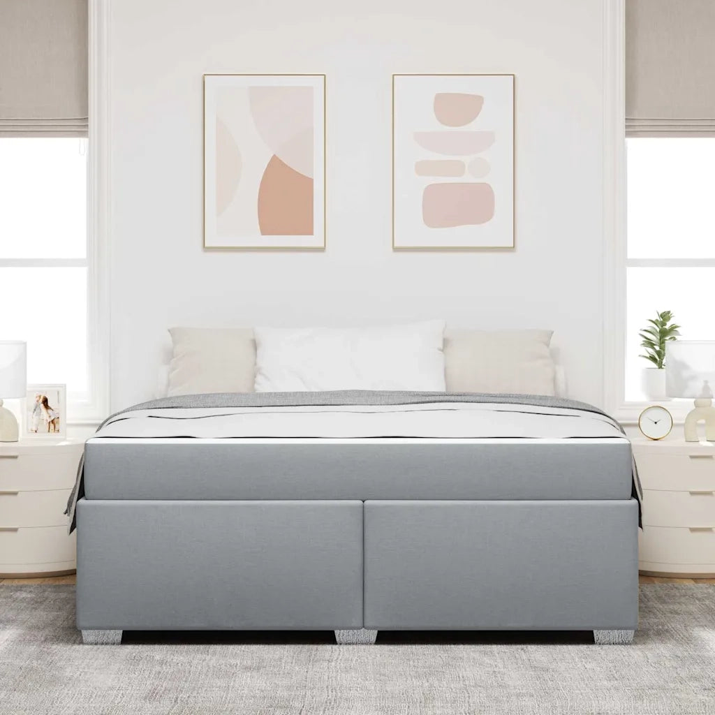 Struttura del letto Grigio chiaro 180 x 200 cm Tessuto