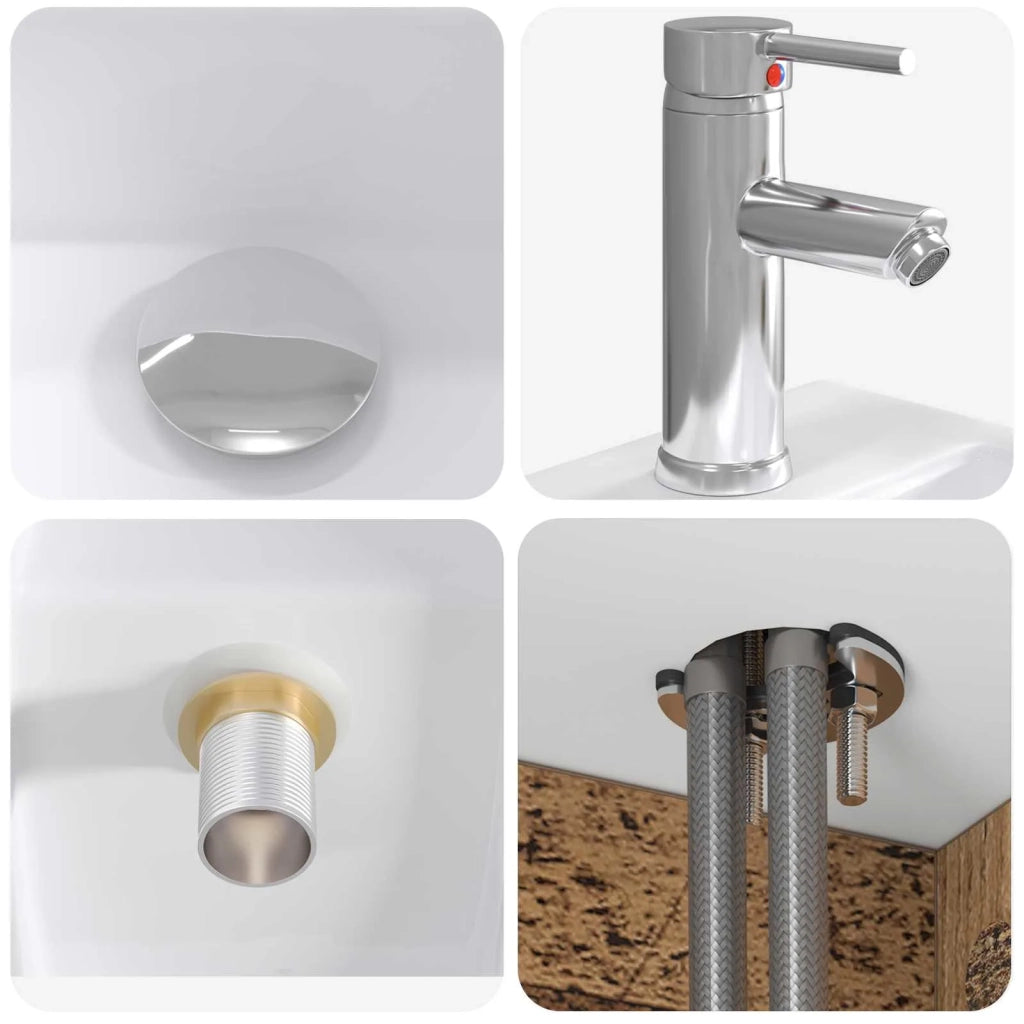 Set di mobili per il bagno 4 pz Legno antico 3407437