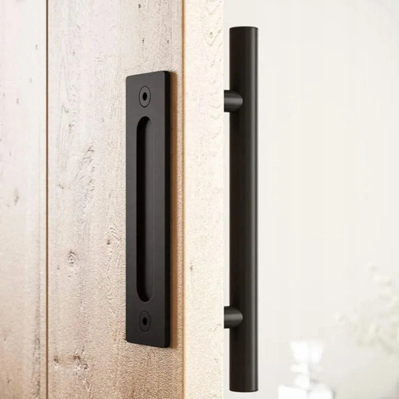 Maniglia per Porta Scorrevole Stile Loft Retrò Nero Opaco Premium