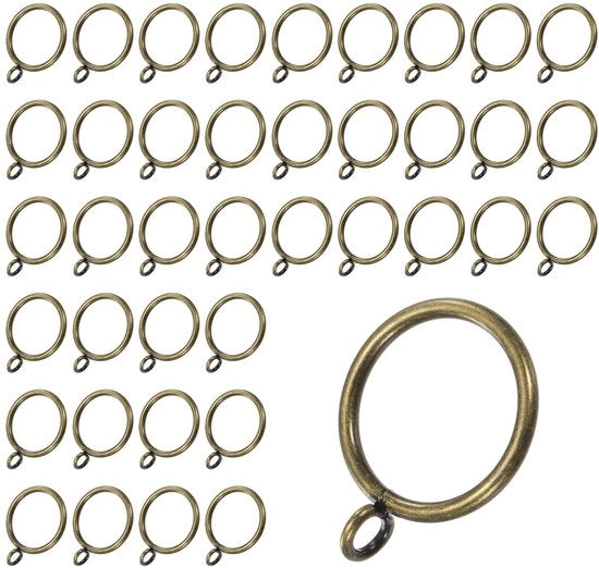 Anelli per tenda con occhiello - Multifunzionali - Set da 40 - Bronzo verde - Metallici