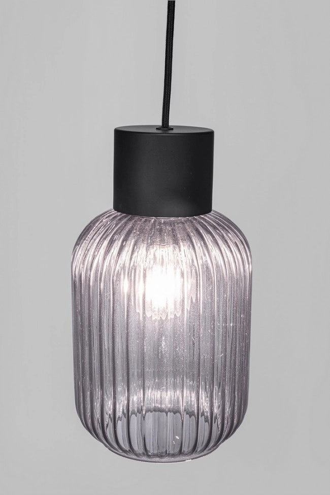 Lampadario 1 luce fumé-nero D.15x120h