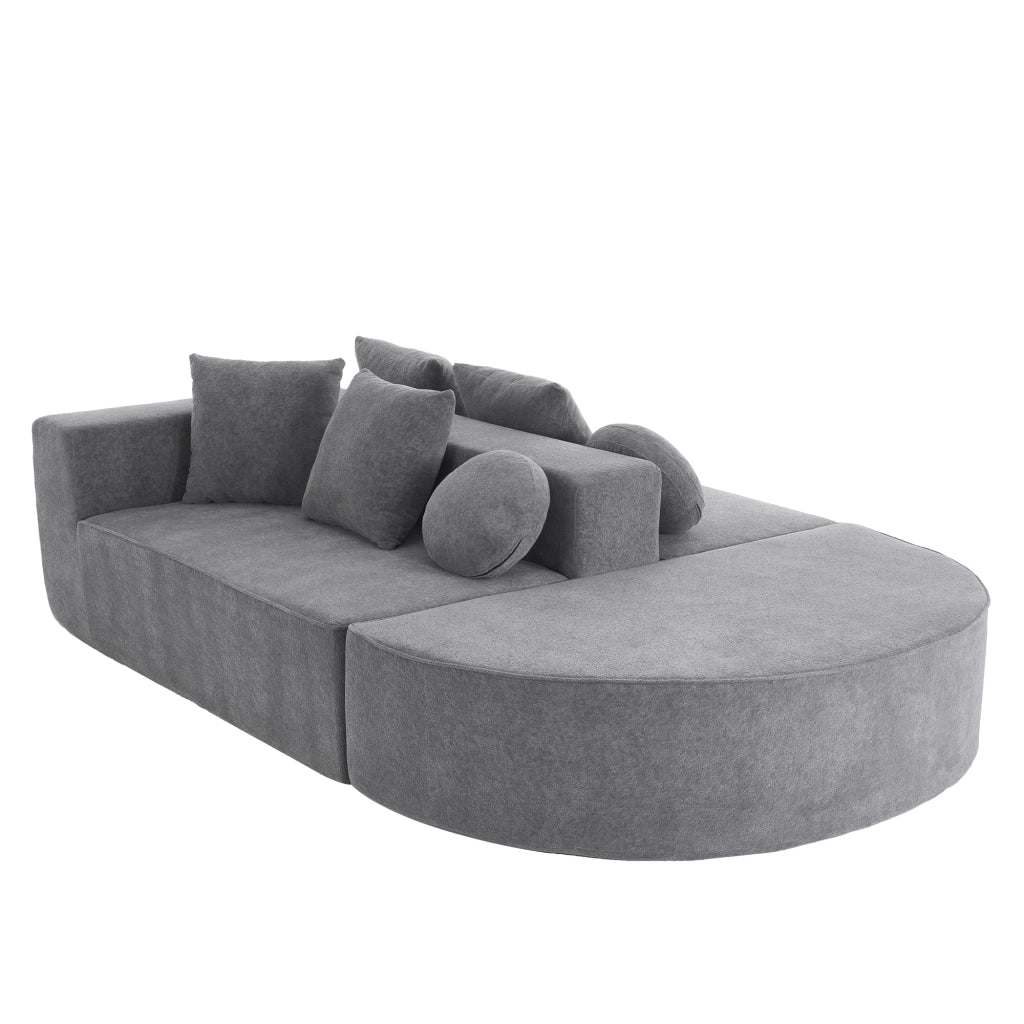 Sofa modulare senza ossa - Zephmum- Completamente compresso, segmentato, tessuto chenille