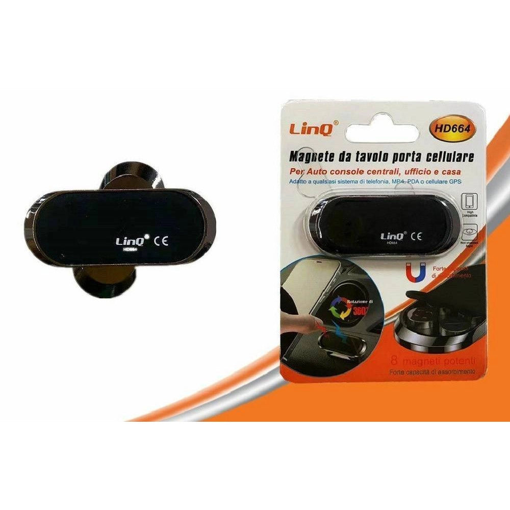 Trade Shop - Magnete Porta Smartphone Cellulare Per Console Centrale Auto Casa Ufficio Hd664 -