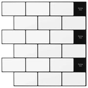 Piastrella subway 20 pcs Bianco e Nero 30 x 30 cm 42046124