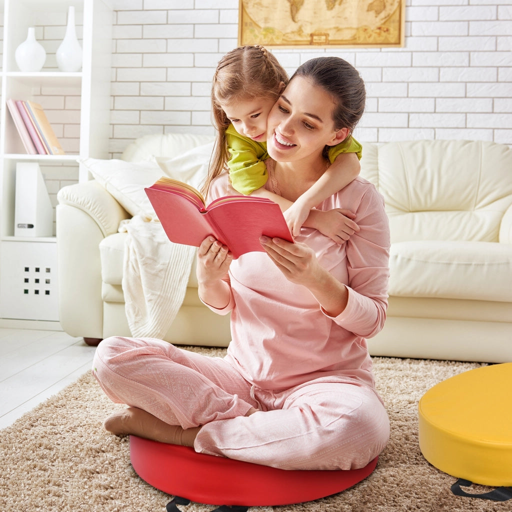 Cuscinetti per bambini con 6 colori e forma rotonda, Cuscini impermeabili con maniglia ergonomica-Giocattoli educativi