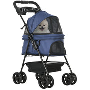 Carrello pieghevole per animali ¨C Minimal ¨C blu scuro