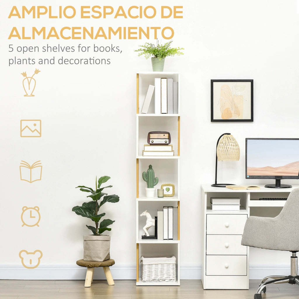 Libreria Scaffale S per Libri ¨C Minimal ¨C Bianco 33x28x161 cm