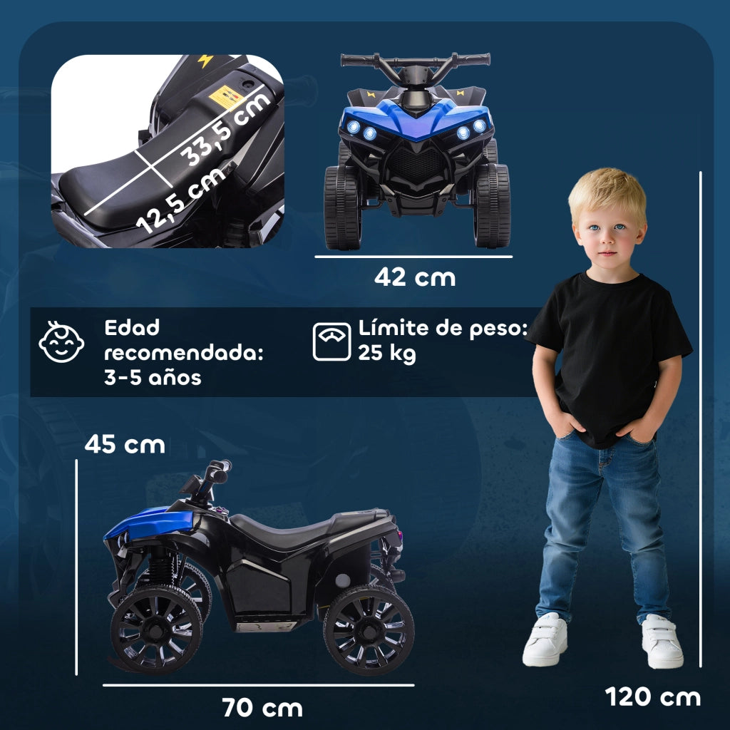 Quad elettrico per bambini 6V ¨C Minimal ¨C 70x42x45 cm blu