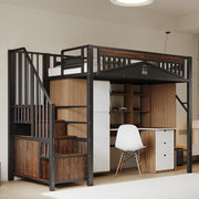 Letto a castello metallo - Xylo - 90x200 cm nero finestra