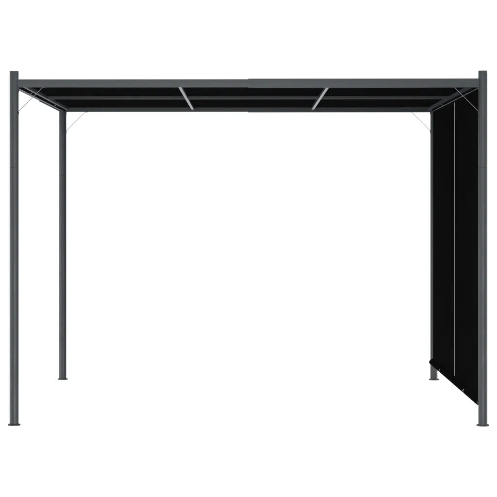 Pergola da Giardino con Tetto Retrattile-Gazebo da giardino 3x3 m Antracite