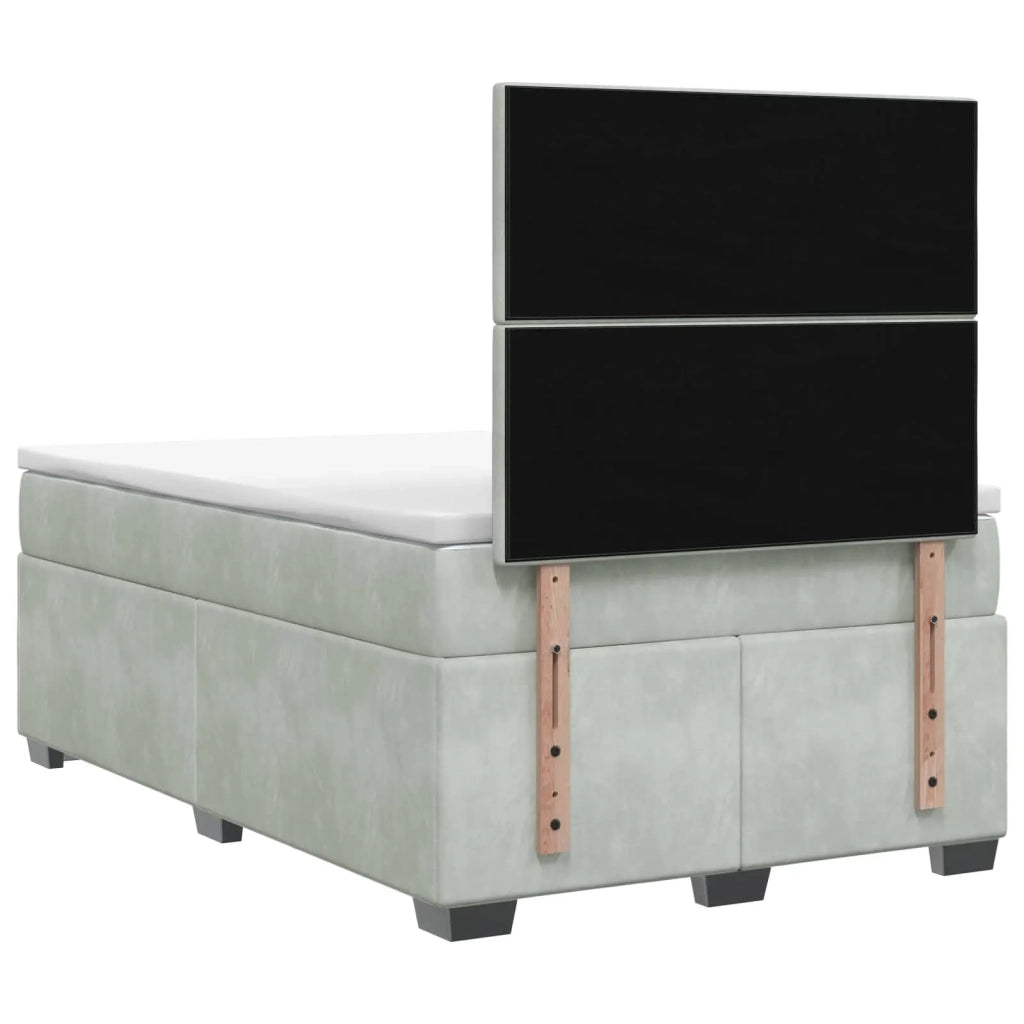 Letto box spring con materasso Grigio Chiaro 120 x 200 cm 3455084