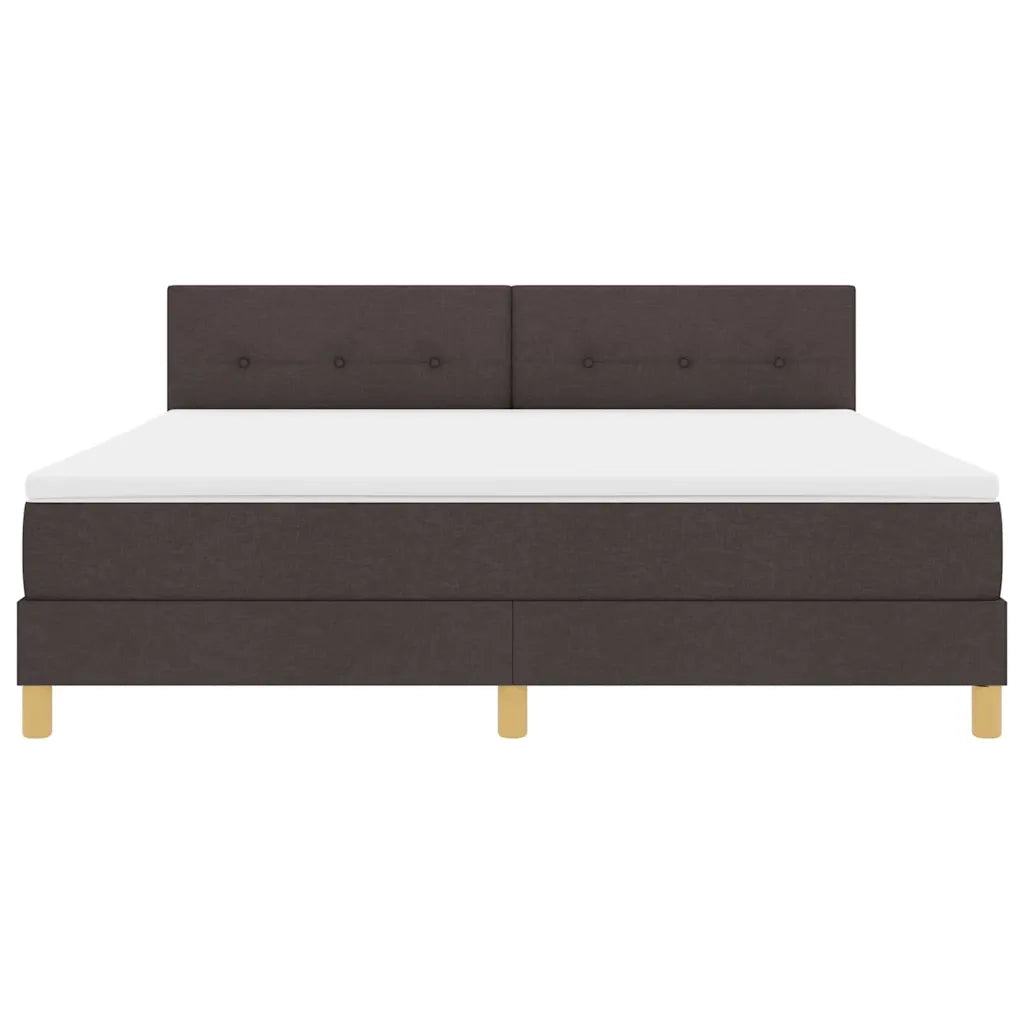 Letto a molle con cuscino Marrone Scuro 180 x 200 cm Tessuto 3338940