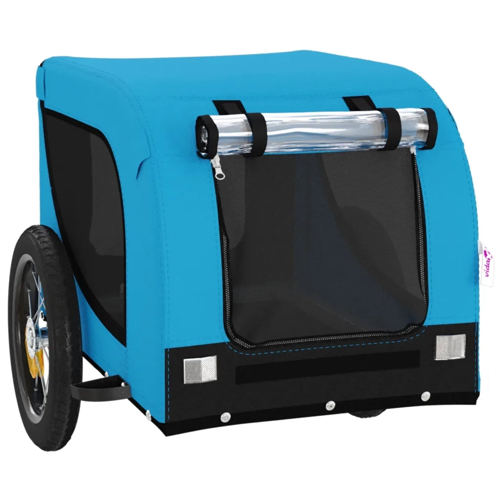 Rimorchio da Bici per Animali Blu e Nero Oxford e Ferro 93995