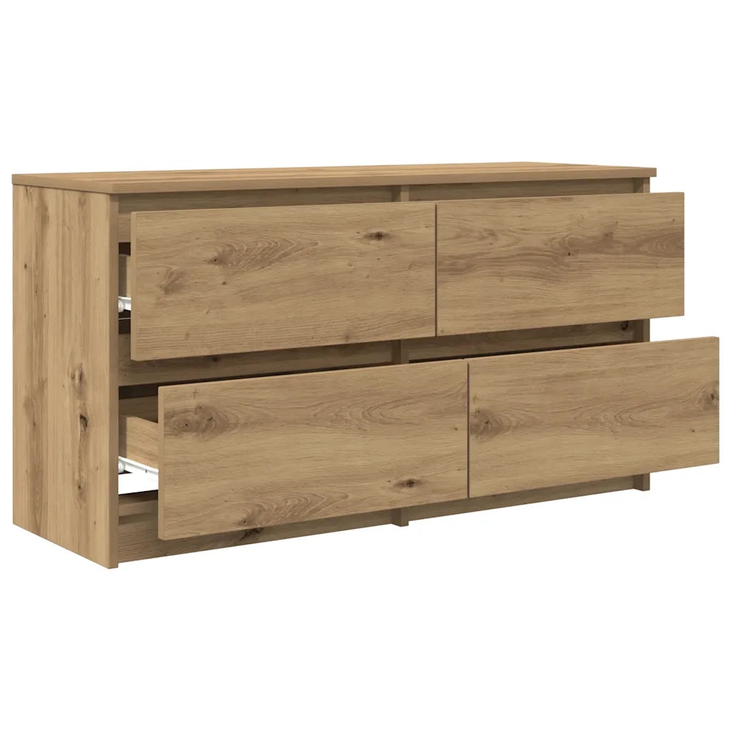Mobile TV Rovere Artigianale 100x35x54 cm in Legno Multistrato 861804