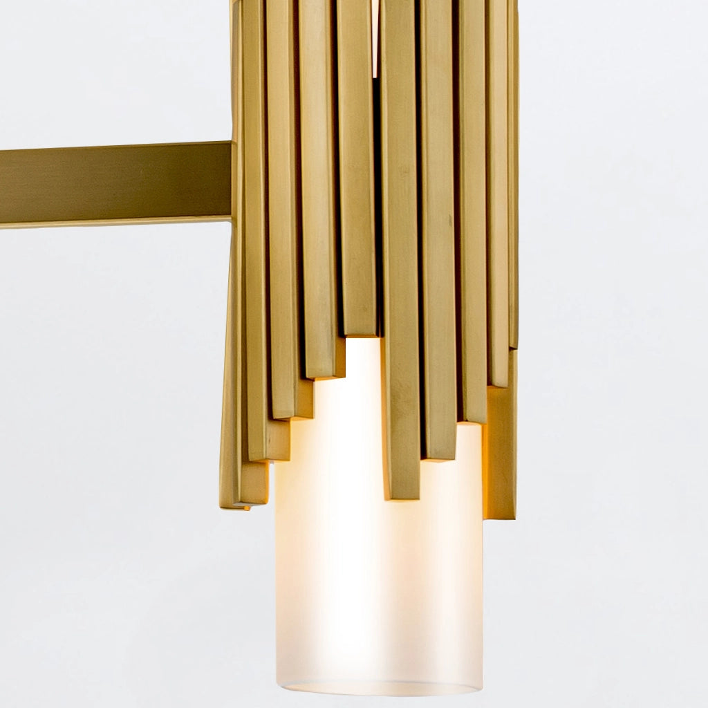 Sospensione Elstead Marvele 8xE14 ottone opale anticato