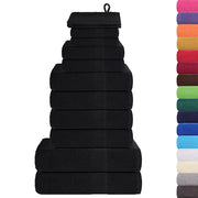 Set di asciugamani 12 pezzi FROGN Nero 360 g/m² 137107