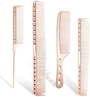 Alta velocità borsetta per capelli in alluminio, disponibile in quattro diverse leghe metalliche. Adatto per tagli e stili, inclusa una spatola standard (rosa dorato).
