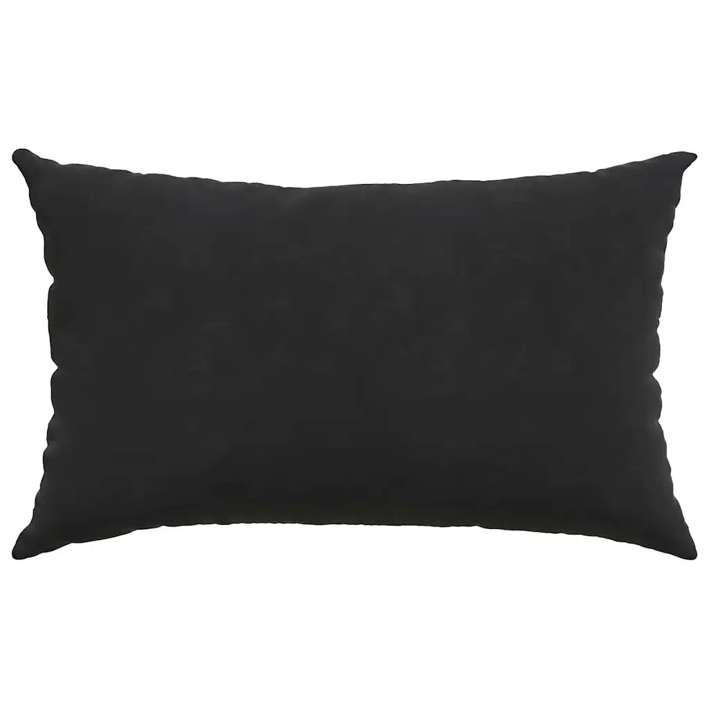 Cuscini da Divano 2 pz-Set di 2 Cuscini per Sofa Nero 50 x 30 cm Tessuto in Cords