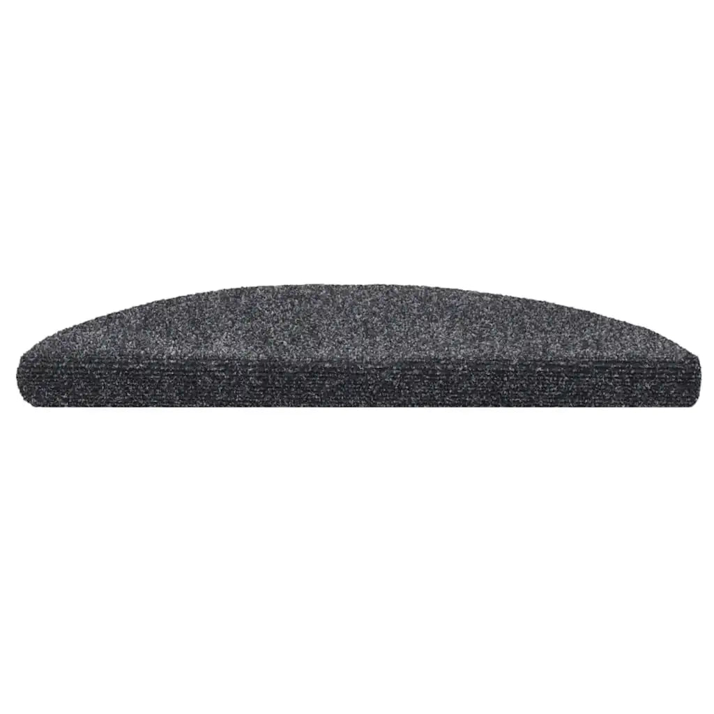 Tappetini per scale autoadesivi 30 pz 56x17x3 cm Grigio scuro semicircolari 3365680