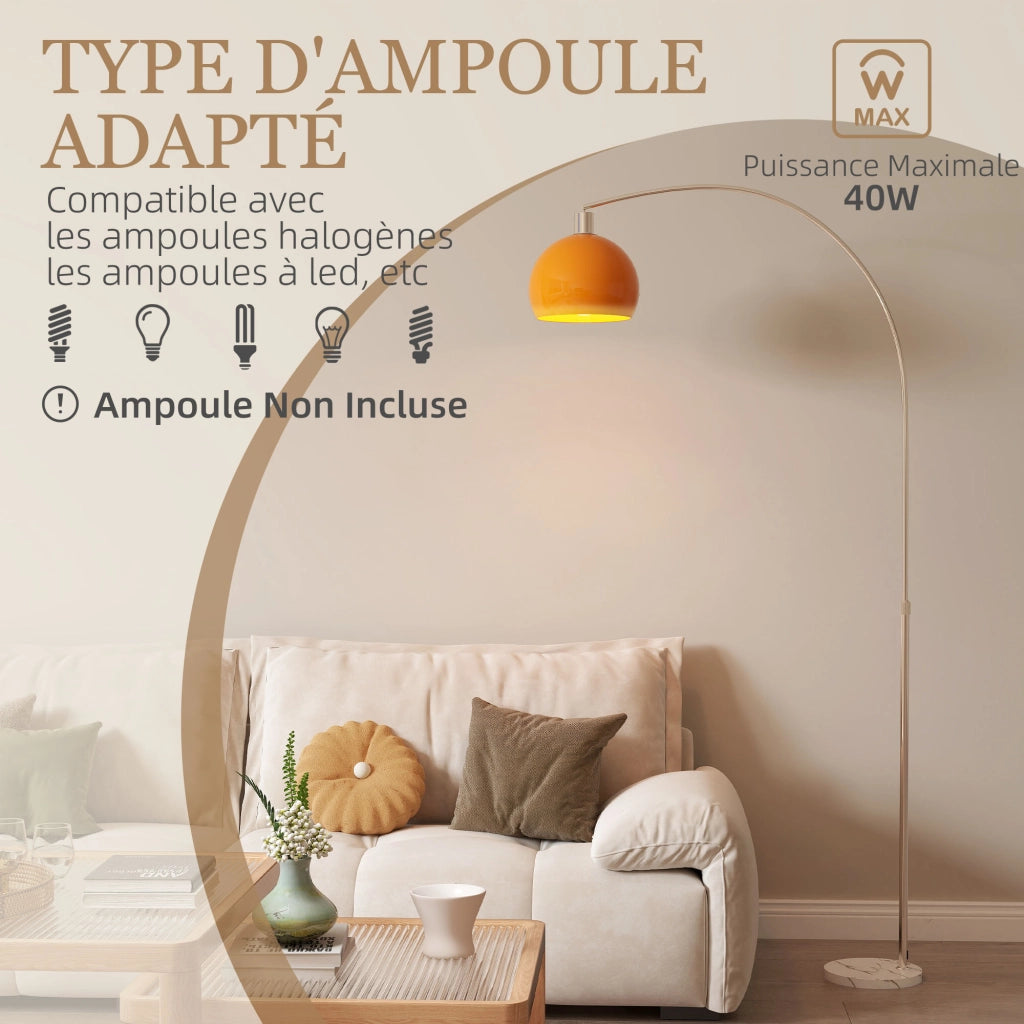 Lampada da terra ¨C Minimal ¨C arancione 26x90x180cm