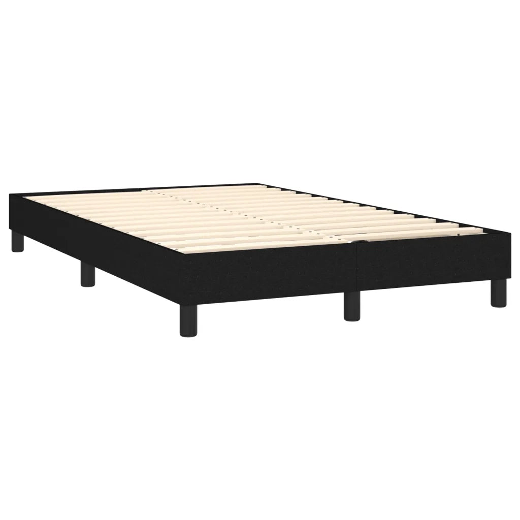 Letto a Molle con Materasso e LED Nero 120x190 cm in Tessuto