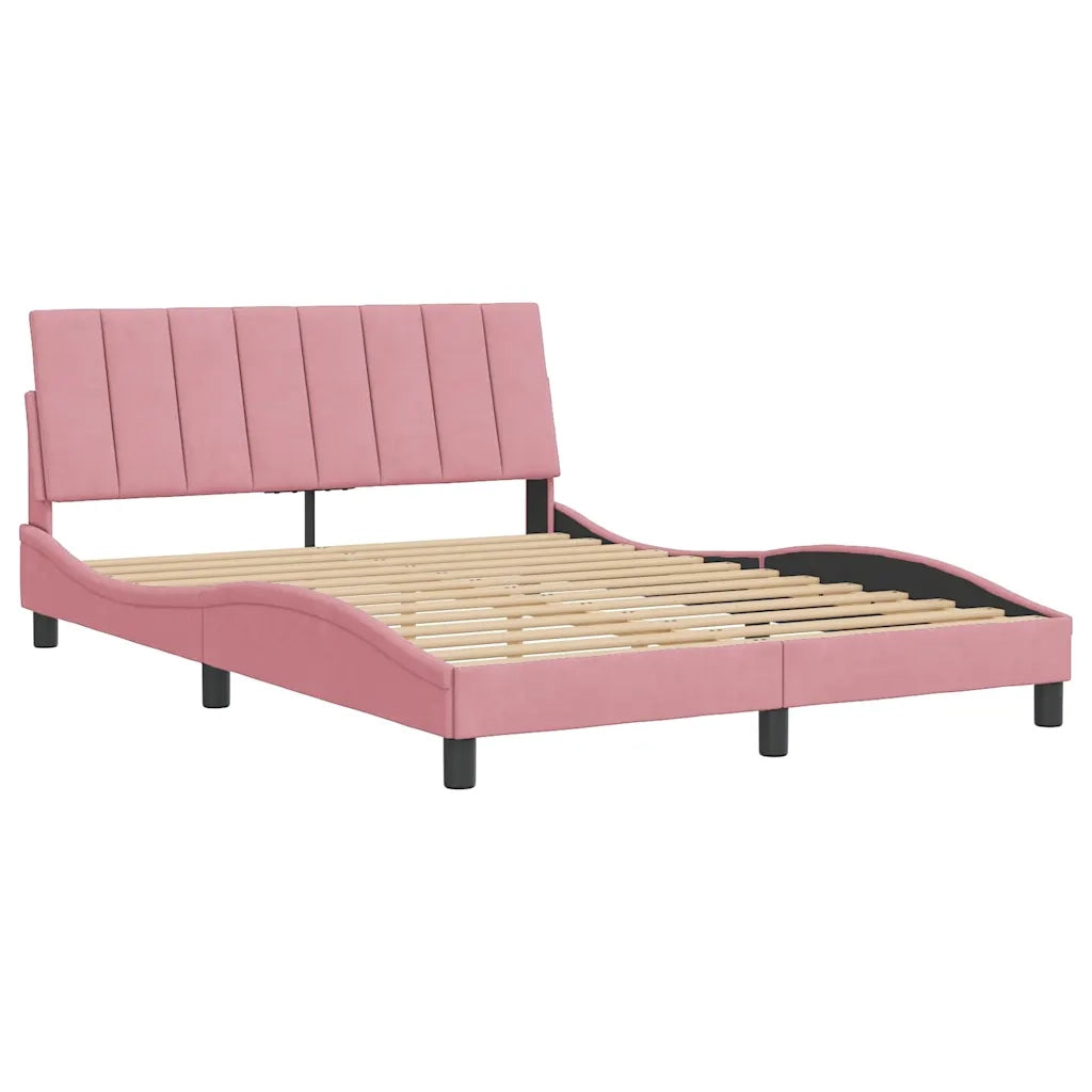 Giroletto senza Materasso Hanko Rosa 120x200 cm in Velluto