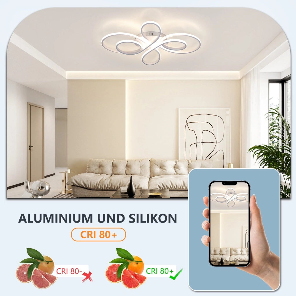 ZMH Lampada da soffitto plafoniera LED moderna dimmerabile telecomando design farfalla per corridoio