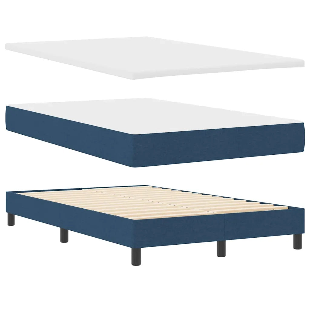 Letto a molle con cuscino con testiera Blu 120 x 200 cm Tessuto 3338607