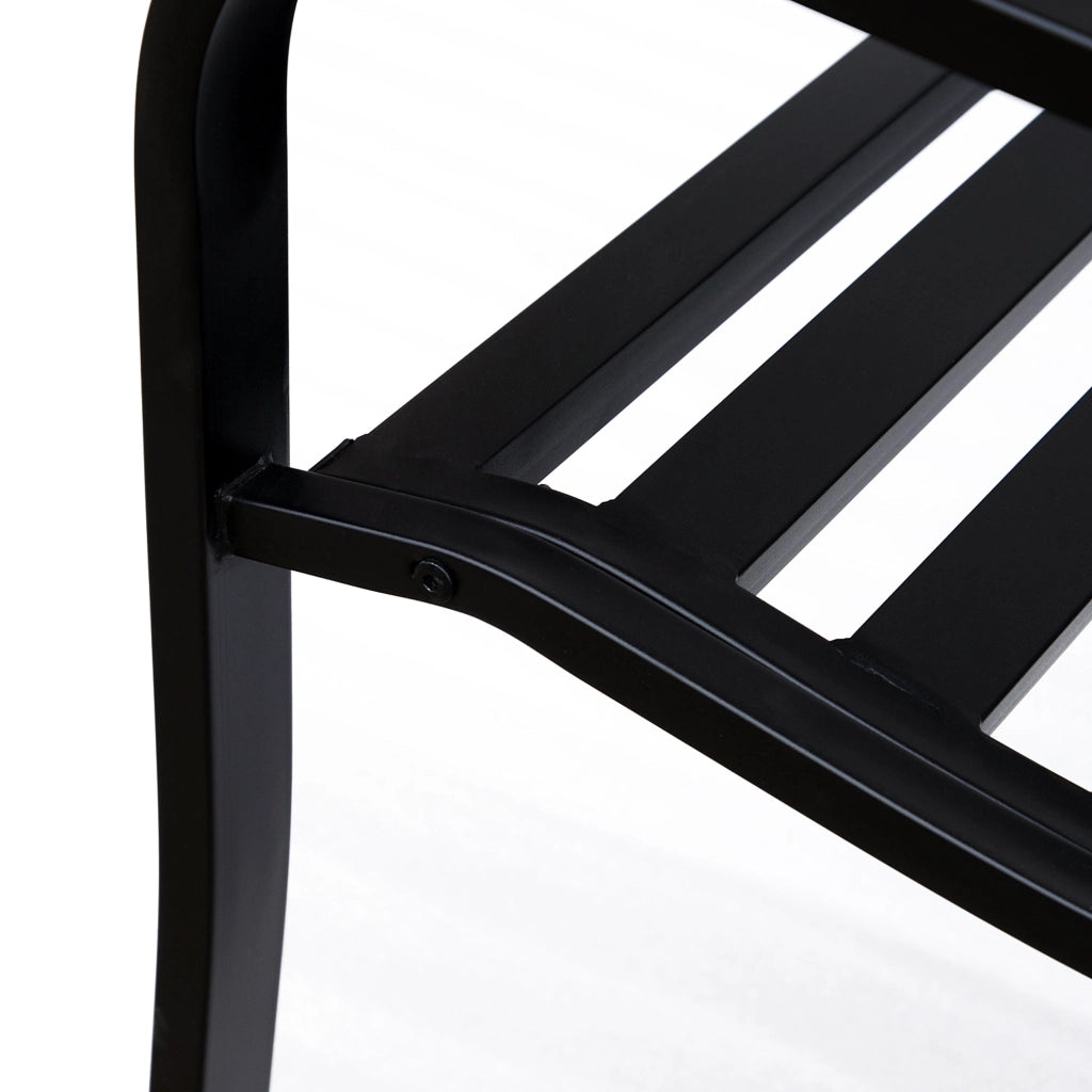 Panchina da Giardino 2 Posti con Schienale Decorato 127x60x89 cm in Ghisa e Metallo Nero