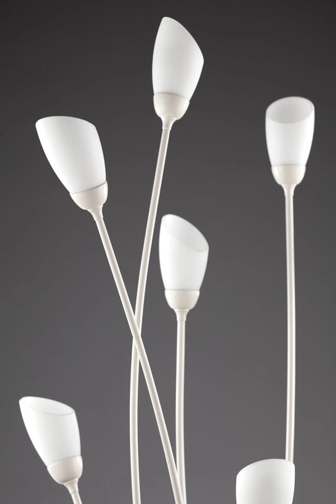 Lampada da terra GLORIOSA Jupiter sabbia-grigio 9xG9