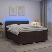 Letto box spring con materasso Marrone Scuro 140 x 200 cm 3452694